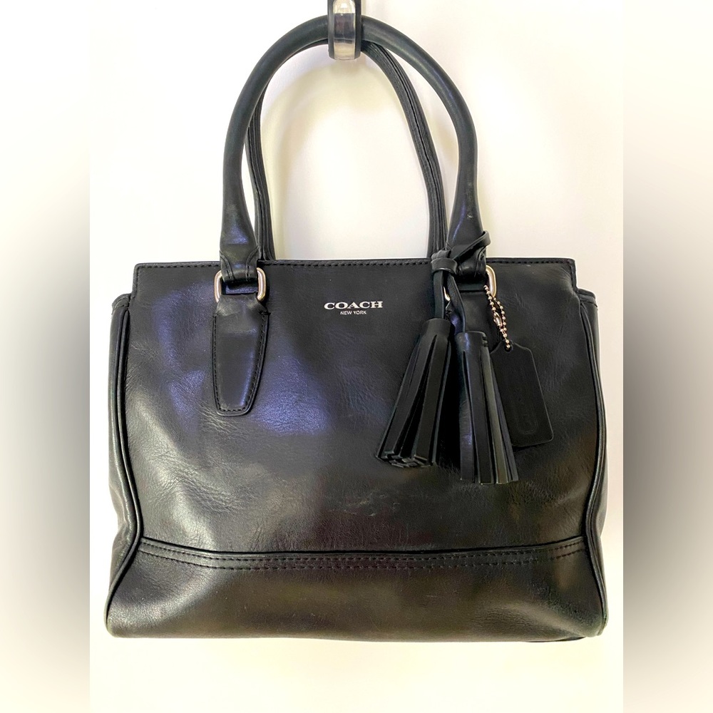 Coach vintage black leather handbag